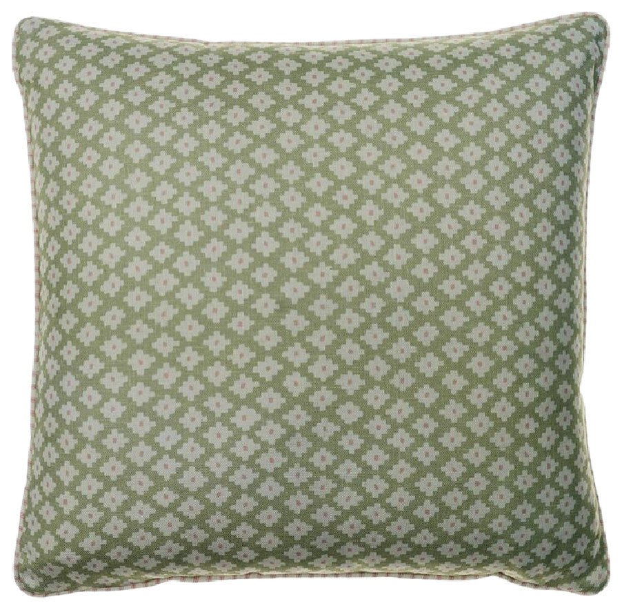 Flower Printed Throw Pillow | Andrew Martin Maze, Green
