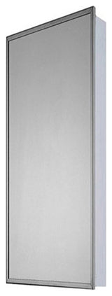 Euroline Medicine Cabinet, 13.5"x36", Annealed Stainless Frame, Surface Mounted