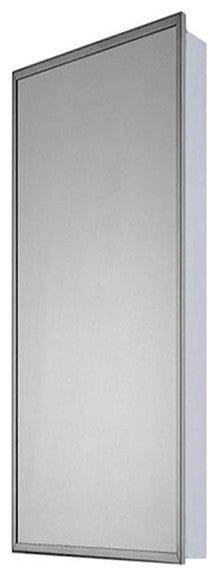 Euroline Medicine Cabinet, 13.5"x36", Annealed Stainless Frame, Surface Mounted