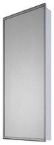 Euroline Medicine Cabinet, 13.5"x36", Annealed Stainless Frame, Surface Mounted