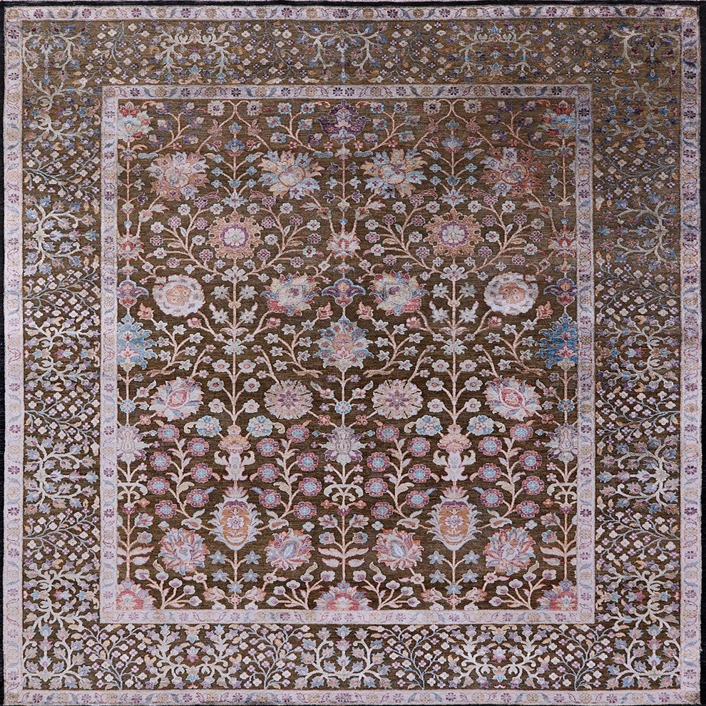 Ahgly Company Indoor Square Mid-Century Modern Area Rugs, 8' Square