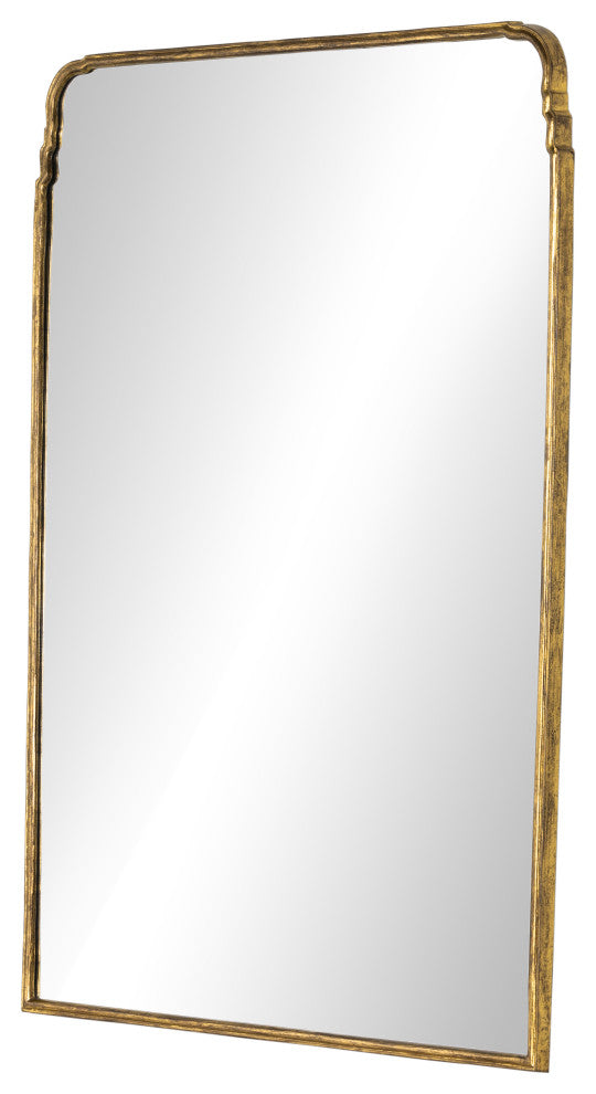 Loire Floor Mirror-Antiqued Gold Leaf