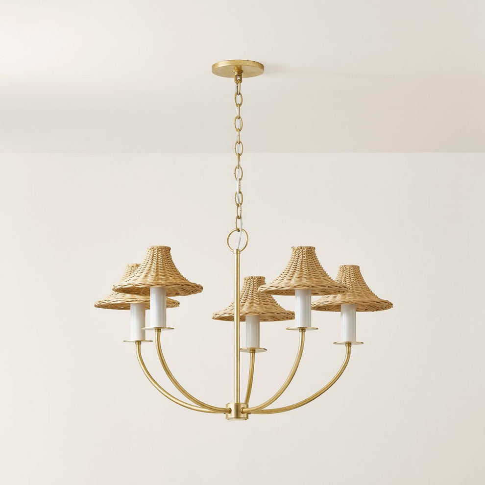 Mitzi Twila Chandelier Vintage Gold Leaf