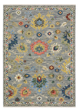Leoness Vintage Traditional Gray/ Multi Area Rug, 2' x 3'