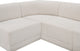 Ollie Black Boucle Fabric U-Shaped Modular Sectional, Cream, 9-Piece: 7 Armless Chair, 2 Corner Chair