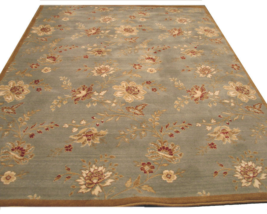 Blue Traditional Floral Florance Area Area Rug