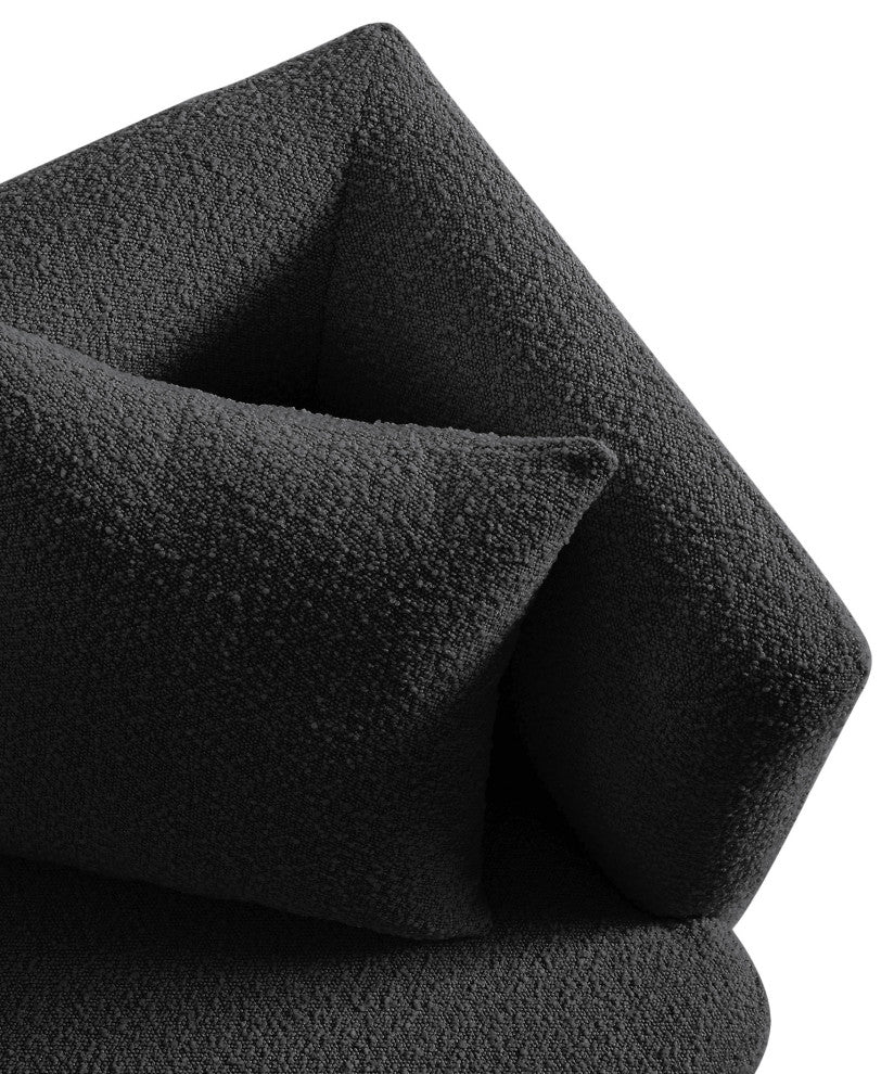 Marcel Boucle Fabric Upholstered Chair, Black, Chair