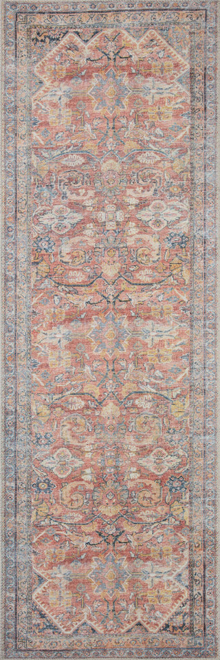 Loloi II Adrian Rust/Denim Area Rug, 2'6"x7'6"