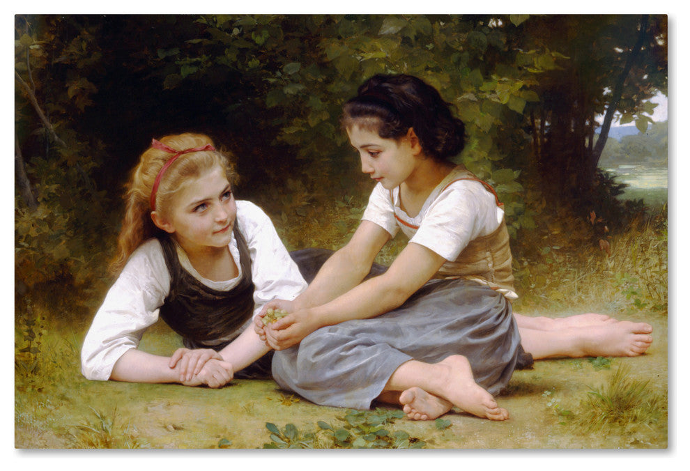 Bouguereau 'The Nut Gatherers' Canvas Art, 24 x 16