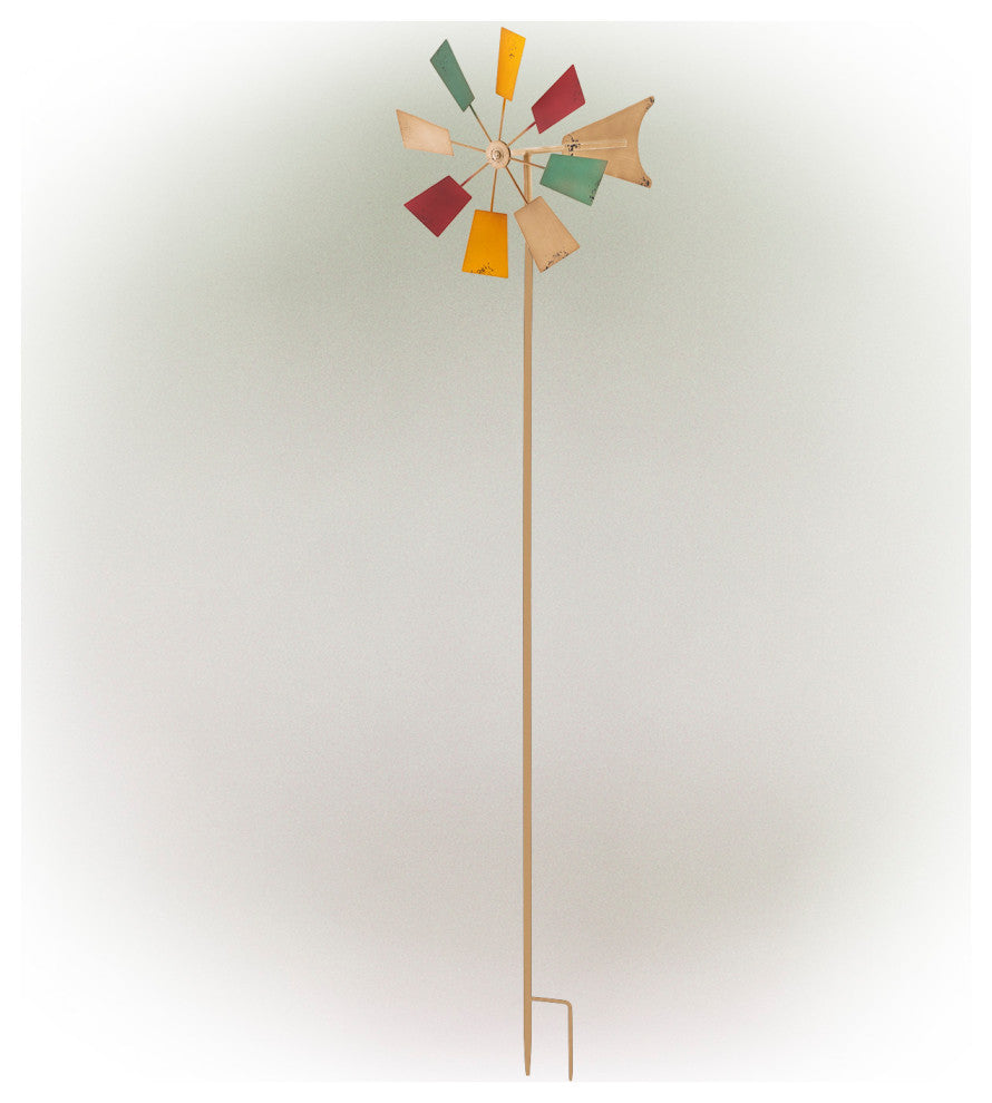 Metal Windmill Stake, Multicolor, 52"
