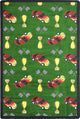 Playful Patterns Rug, Start Your Engines, 3'10"x5'4", Green