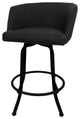 Swivel Counter Metal Bar Stool 26", 30" Extra Tall 34" - Joey, Black - Black, 26