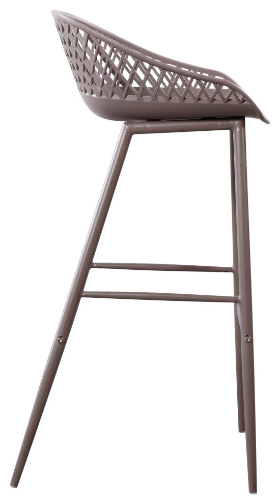 Contemporary Piazza Outdoor Barstool Grey - M2 - Grey