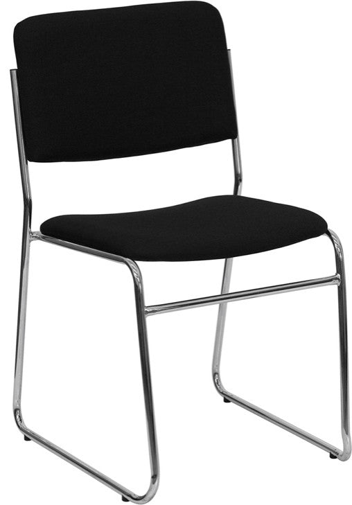 Black Fabric Stack Chair