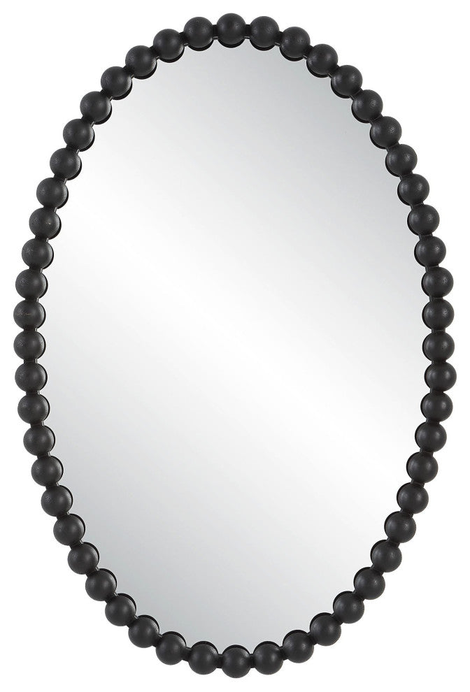 Uttermost Serna Black Oval Mirror