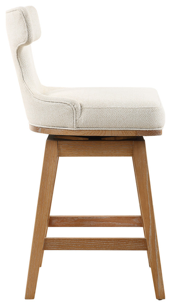 Uttermost Klismos Off-White Fabric Counter Stool