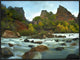 Court Of The Patriarchs Rising Above River, Zion National Park, Utah, 32"x24"