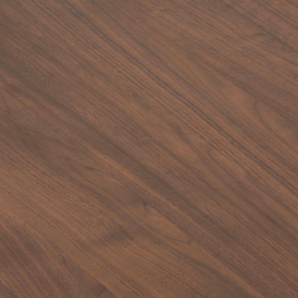 Echo, Walnut Wood/Black Faux Leather, Bar Stool, 30", Single