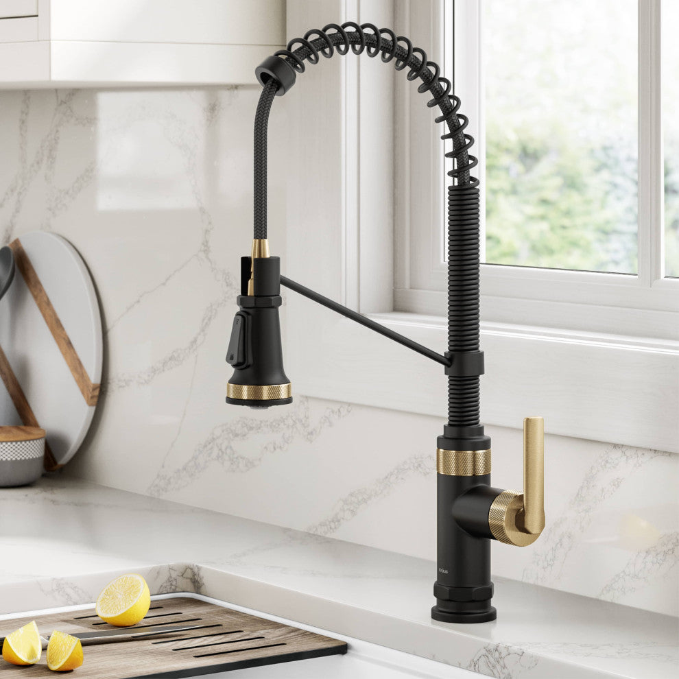 KRAUS Allyn Commercial Style 2-Function 1-Handle Pull Down Kitchen Faucet BBMB