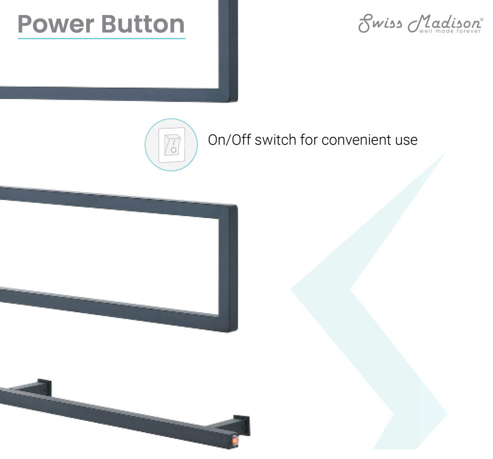 Voltaire 5-Bar Electric Towel Warmer, Matte Black