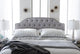 Windsor Modern Grayish Beige Fabric Scalloped Buttoned Queen Size Headboard