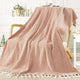 Chevron Knit Woven Throw Blanket, Rust