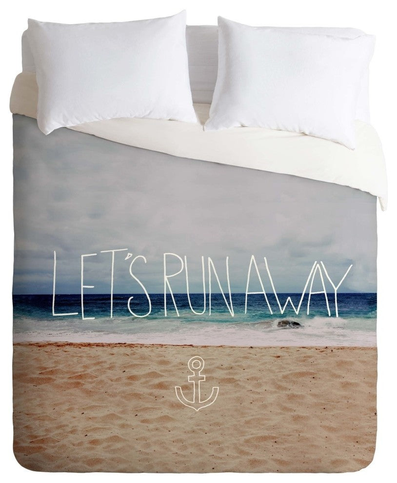 Deny Designs Leah Flores Lets Run Away III Duvet Cover - Lightweight
