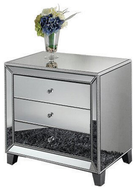 Hiworth Nightstand I, Studded Frame