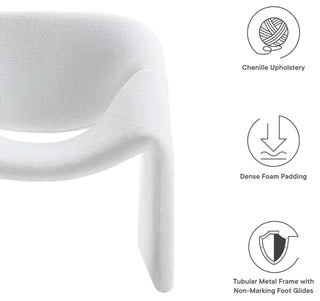 Vivi Chenille Upholstered Accent Chair - Frost