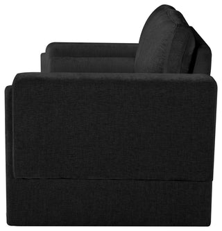 Madeline Chenille Fabric Upholstered Chair, Black, Loveseat