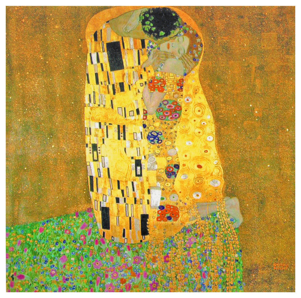 Works of Klimt Canvas Wall Art, The Kiss