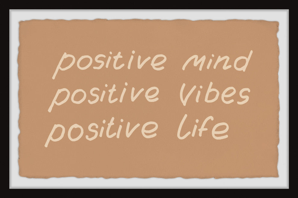 "Positive Mind" Framed Painting Print, 36x24