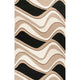 KAS Eternity 1071 Black/Beige Waves Area Rug, 8'x10'