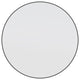 Round Black 28" Stainless Steel Framed Mirror, Black
