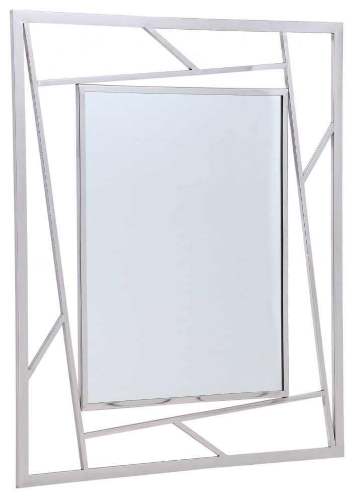 39" X 6" X 47" Glass Stainless Mirror