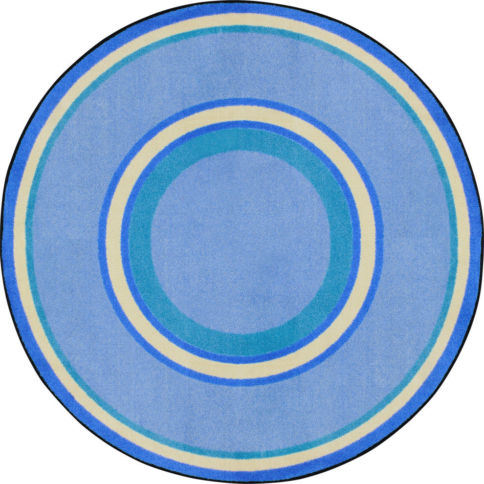 Kid Essentials Rug, Ripples, Boy Blue, 5'4"