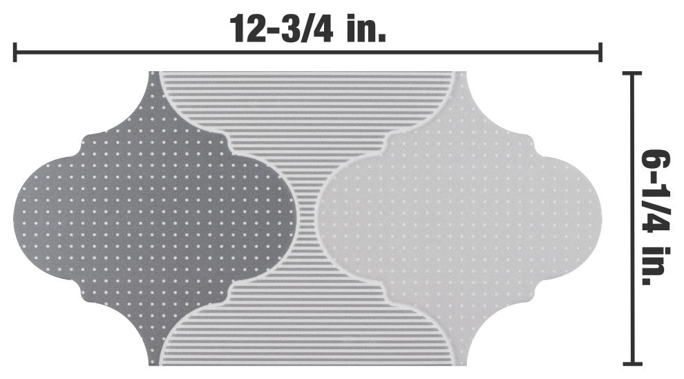 SomerTile Apreggio Rondo Provenzal 6-1/4" x 12-3/4" Floor and Wall Tile
