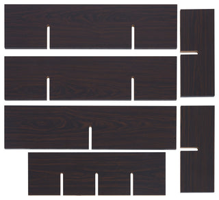 Danya B. 3-Tier Modern Ladder Cantilever Cubby Accent Wall Shelf, Walnut