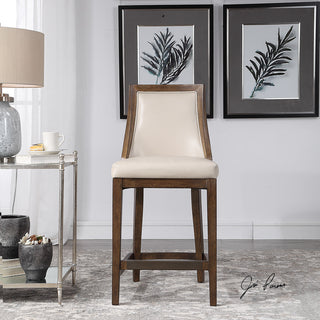 Uttermost Purcell Leather Counter Stool