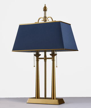 Pasargad Home Executive Stainless Steel Table Lamp with Shade