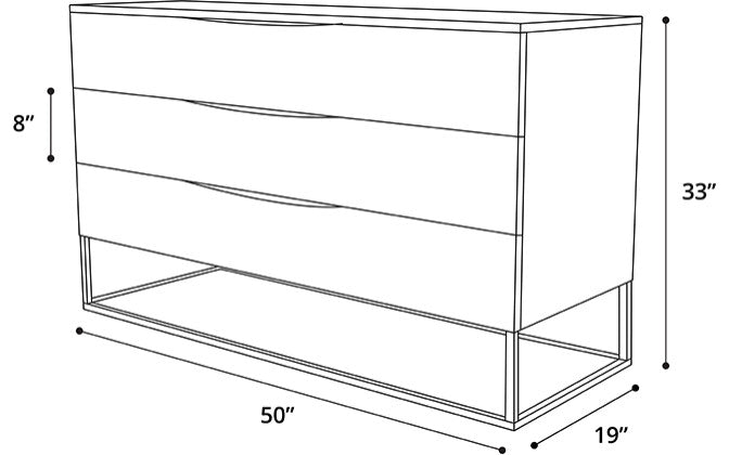 Bowery Dresser, Dark Gull Gray
