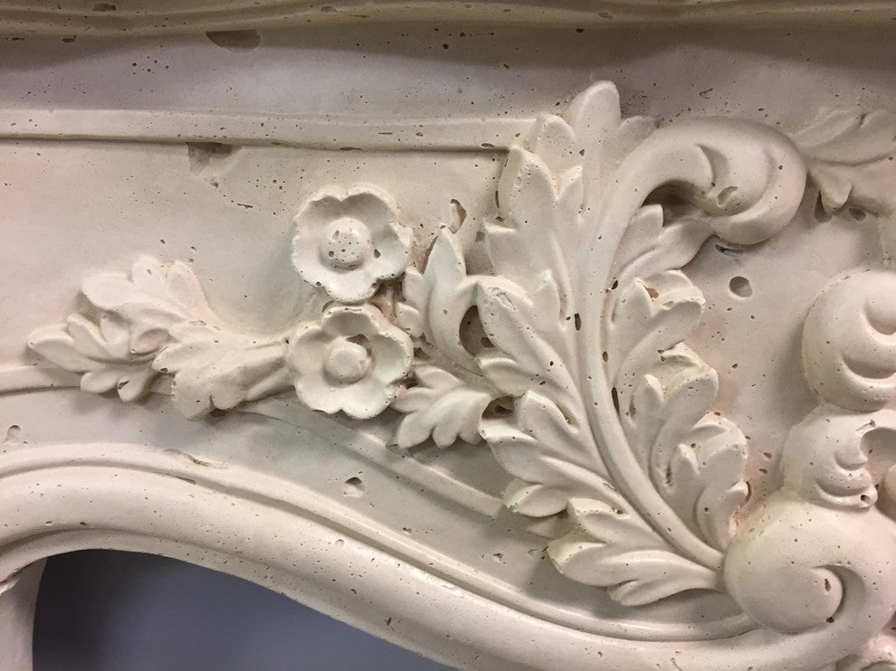 Chateau Series King Henry Cast Stone Fireplace Mantel