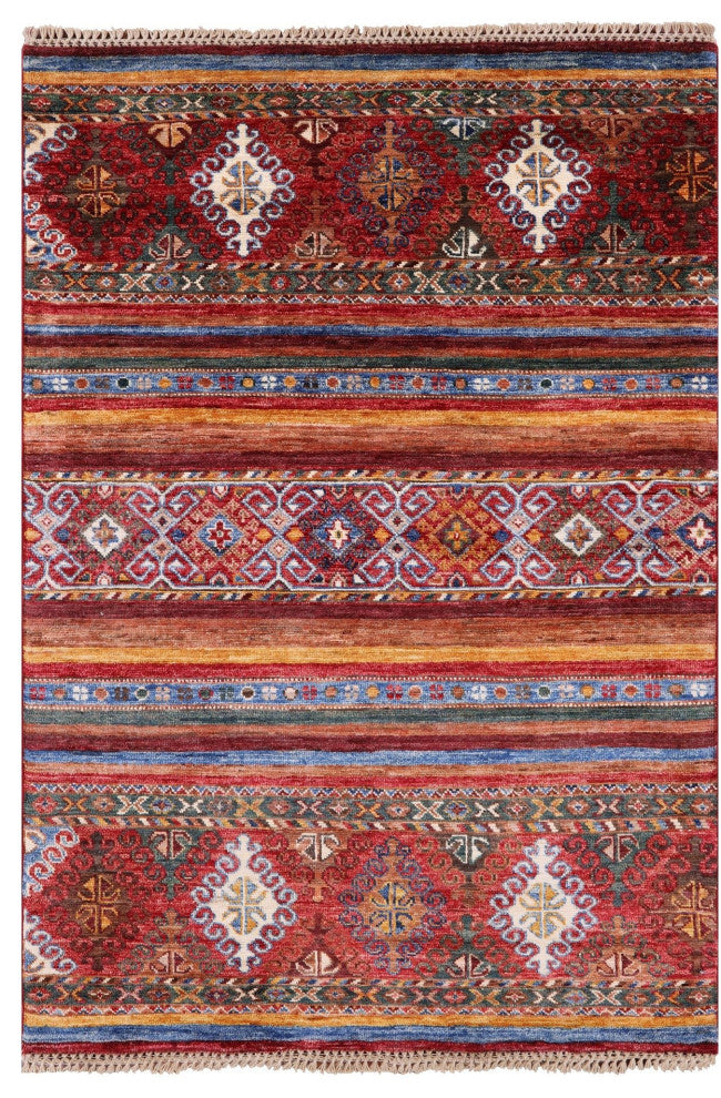 Khorjin Super Kazak Handmade Rug 3' 4" X 5' 0" Q7758