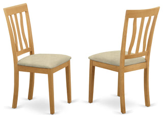 Anti3-Oak-C 3-Piece Kitchen Table Set-Small Kitchen Table Plus 2 Dining Chairs