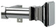 Versailles Non-Telescoping Curtain Rod, Chrome, 48''