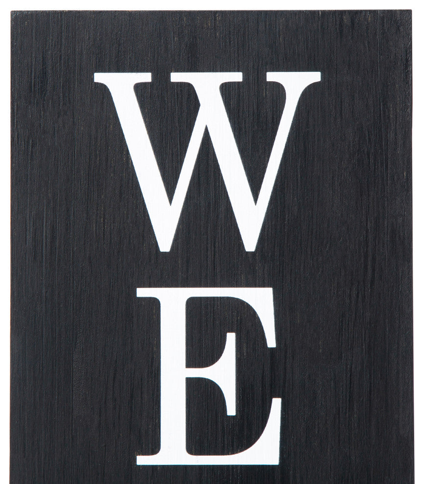 30"H Double Sided Solid Wood Black Boxed "Welcome Home" Porch Sign