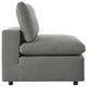 Commix 4-Piece Outdoor Patio Sectional Sofa Charcoal