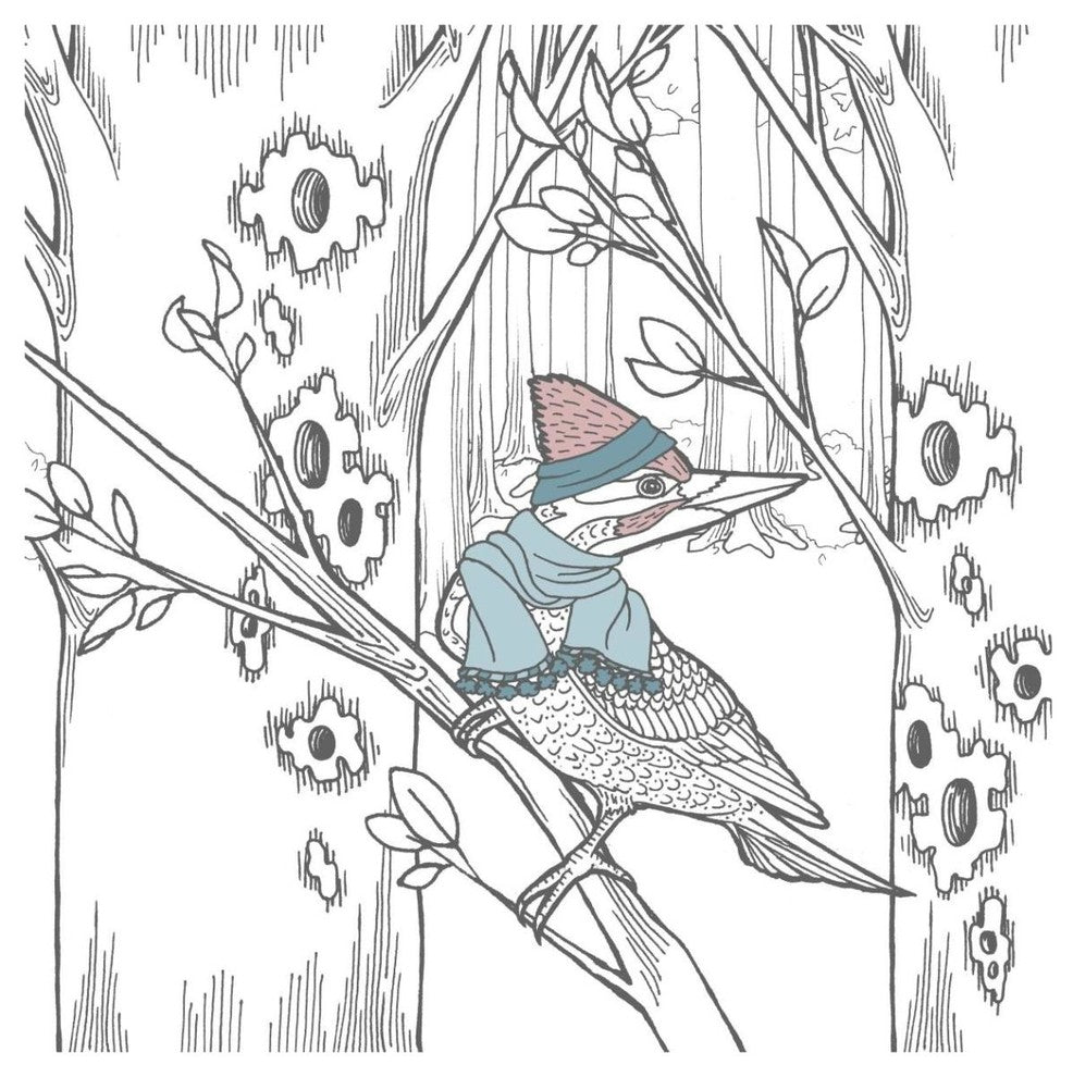 "Color the Forest Color XII" Digital Paper Print by Elyse DeNeige, 42"x42"