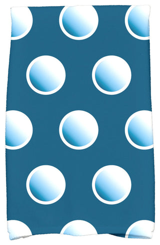 Dip Dye Dots Holiday Geometric Print Kitchen Towel, Teal