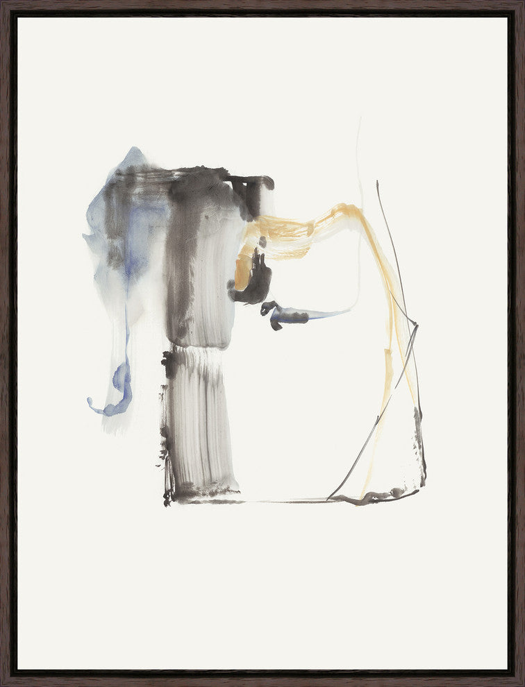 Mono Portion I, 31.25"x41.25", Espresso Natural Wood Gallery Floater